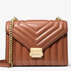 Michael Kors Tan Quilted Crossbody Bag